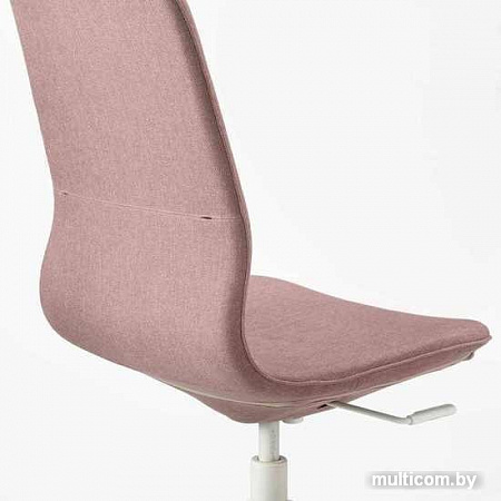 Кресло Ikea Лонгфьелль 993.863.43 (гуннаред светлый коричнево-розовый/белый)