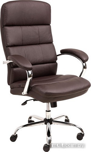 Кресло AksHome August Chrome Eco (темно-коричневый)