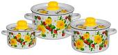 Набор кастрюль СтальЭмаль Земляника 1с144
