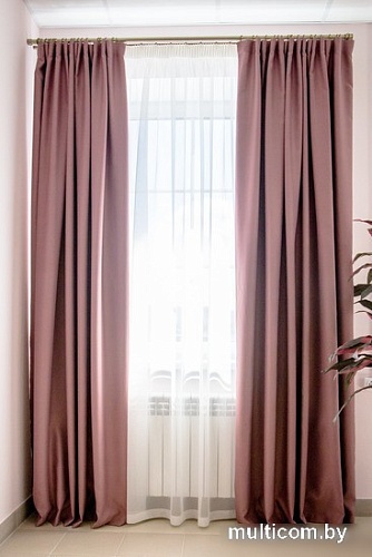 Комплект штор Decoretto Блэкаут роза БР-K16 3.25x2.5 м (розовый, 2 шт)