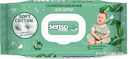 Влажные салфетки Senso Baby Sensitive (100 шт)