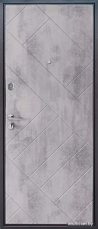 Металлическая дверь Guard Loft бетон графит/бетон серый (96x205, левая)