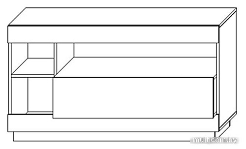 Тумба КМК Мебель Роксет 1Д1Я 0554.1 (дуб юккон-белый глянец)