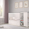 Кроватка-трансформер Polini Kids Ameli 800, Amis, с комодом (белый/серый)