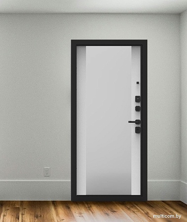 Металлическая дверь Guard Combi Mirror шпон корица/шагрень белая (86x205, правая)