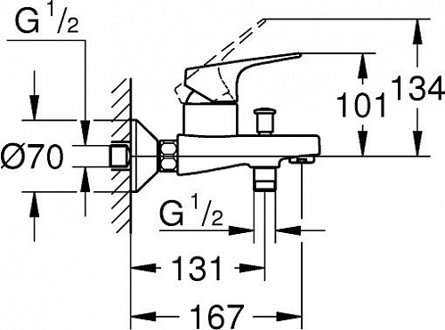 Смеситель Grohe BauFlow DN 15 23756000