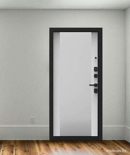 Металлическая дверь Guard Combi Mirror шпон корица/шагрень белая (86x205, правая)