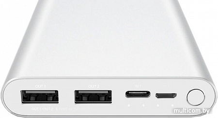 Портативное зарядное устройство Xiaomi Mi Power Bank 3 PLM13ZM 10000mAh (серебристый)