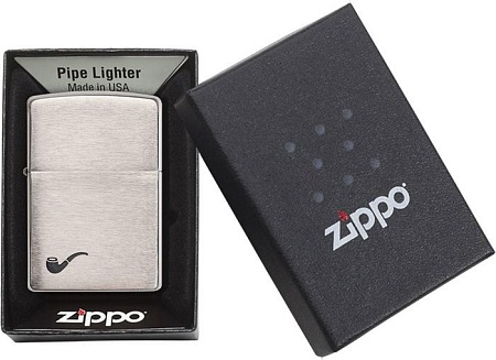 Зажигалка Zippo Pipe Brushed Chrome 200PL-000063