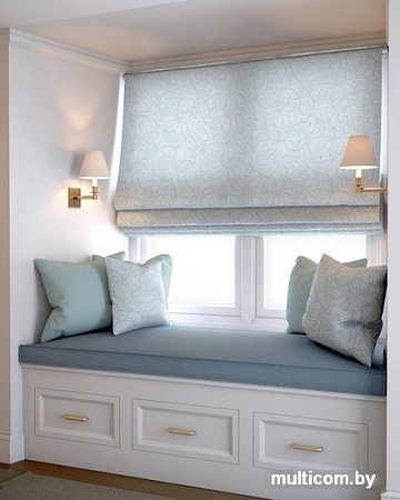 Римская штора Jalux Скандинавский лист 0467/4 140x170 (бирюзовый)