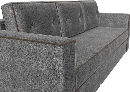 Диван Настоящая мебель Принстон 110896 (рогожка, серый/коричневый)