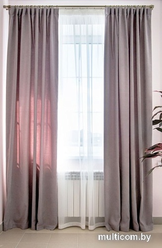 Комплект штор Decoretto Канвас серая дымка КСД-К134 4.5x2.5 м (серый, 2 шт)