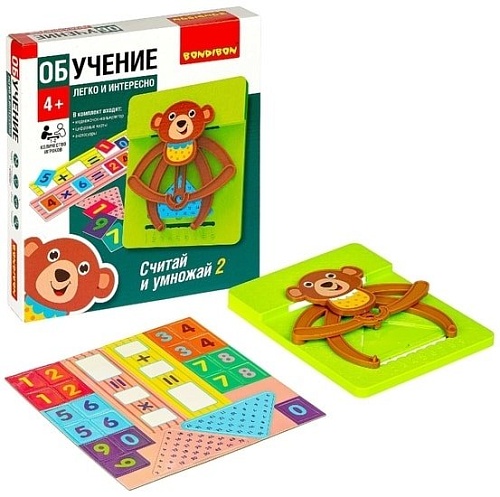 Развивающая игра Bondibon Считай и умножай 2 (мишка)