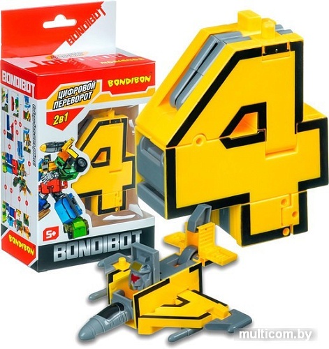 Трансформер Bondibon Bondibot Цифра 4 ВВ4352