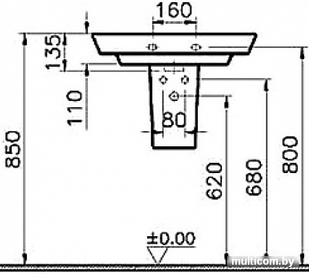 Полупьедестал Vitra T4 4456B003-0156
