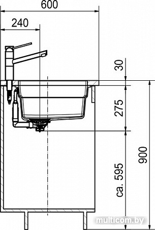 Кухонная мойка Franke Kubus 2 KNG 120 125.0528.636 (оникс)