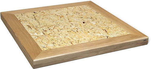 Журнальный столик Sheffilton SHT-TU29/H36/70/70 Дуб/OSB (прозрачный лак/черный муар)