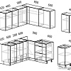 Готовая кухня Интермебель Микс Топ-27 1.9x1.72м левая (белый премиум-дуб крафт зол-венато)