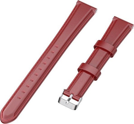Ремешок Rumi кожаный Slim 16 мм (красный)