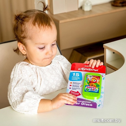 Интерактивный планшет Азбукварик Мини-смартфончик Super Disco 3042