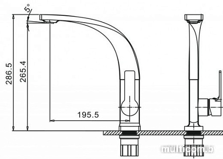 Смеситель BelBagno Fonda FON-LAM-CRM