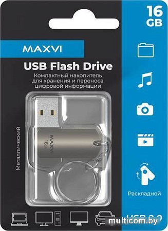 USB Flash Maxvi MR 16GB (серебристый)