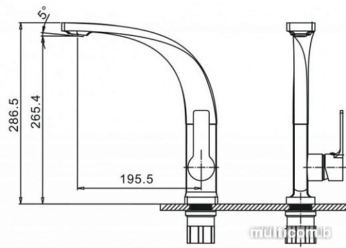 Смеситель BelBagno Fonda FON-LAM-CRM