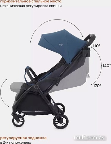 Коляска прогулочная «книга» Rant Sky RA400 (indigo)