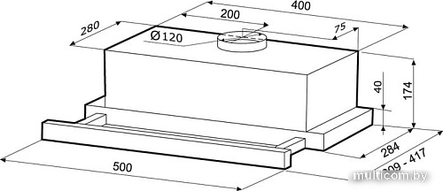 Кухонная вытяжка Krona Kamilla 500 Air 1 (белый)