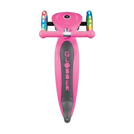 Самокат Globber Primo Foldable Lights (розовый)
