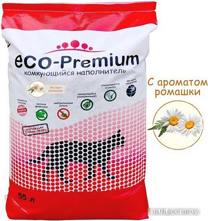 Наполнитель для туалета Eco-Premium с ароматом ромашки 55 л
