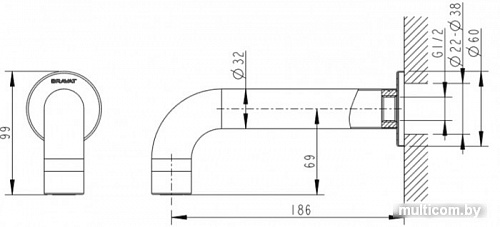 Излив Bravat FS101C-RUS