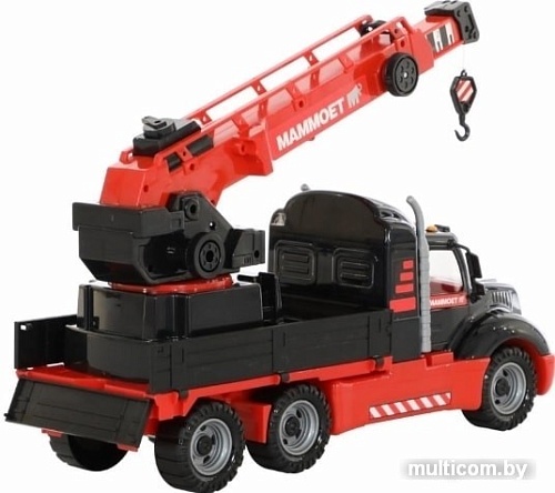 Игрушечный транспорт Полесье Автомобиль-кран с поворотной платформой 56771