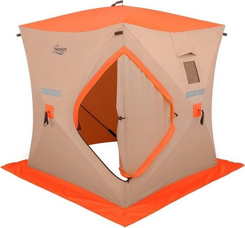 Палатка для зимней рыбалки Premier Fishing Куб 1.8х1.8 (белый/оранжевый)