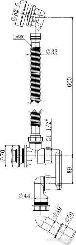 Сифон Lauter 21Y31001 (матовый черный)