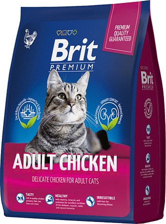 Сухой корм для кошек Brit Premium Cat Adult Chicken 2 кг