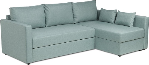 Угловой диван Mio Tesoro Тилаус длинный подлокотник (Mint/Grey)
