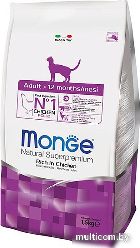 Корм для кошек Monge Adult Rich in Chicken 0.4 кг