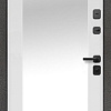 Металлическая дверь Guard Зеркало серебристый/белый матовый (96x205, правая)