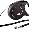 Поводок-рулетка Flexi New Classic M Cord 5 м (черный)