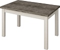 Кухонный стол Senira Кастусь 110-145x70 (бетон/белый)