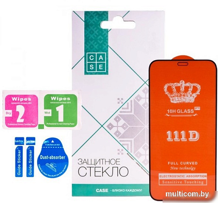 Защитное стекло Case 111D для iPhone 12 Mini (черный глянец)