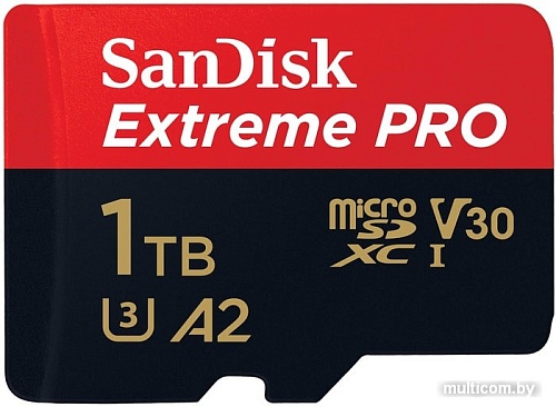 Карта памяти SanDisk Extreme PRO SDSQXCZ-1T00-GN6MA microSDXC 1TB (с адаптером)
