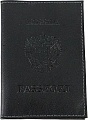 Обложка для паспорта Poshete 604-117LG-BBW (черный)