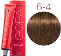 Крем-краска для волос Schwarzkopf Professional Igora Royal Permanent Color Creme 6-4 60 мл