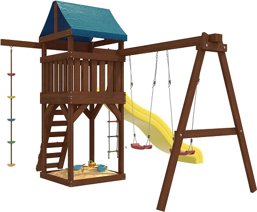 Игровой комплекс National Tree Company c качелями лодочка для улицы и дачи IgroWoods ДП-1 Premium