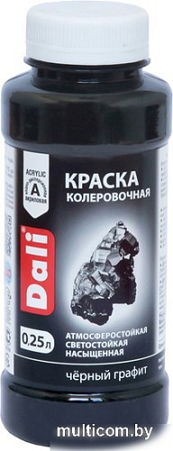 Колеровочная краска Dali акриловая 0.25 л (черный графит)