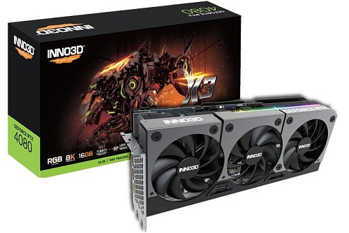 Видеокарта Inno3D GeForce RTX 4080 16GB X3 N40803-166X-187049N