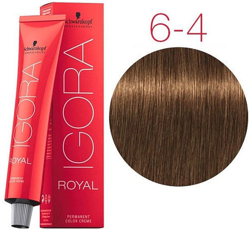 Крем-краска для волос Schwarzkopf Professional Igora Royal Permanent Color Creme 6-4 60 мл