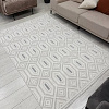 Ковер для жилой комнаты Radjab Carpet Поло Прямоугольник EN 262 12446RK (0.8x1.5, Cream/L.Grey)